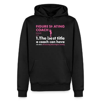 Entraîneur sportif Patinage artistique - Sweat à capuche Premium bio Homme - noir - Devant - Nico (187cm)