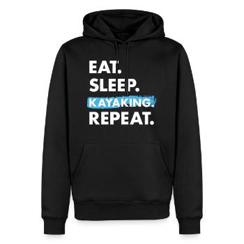 Kayaker Eat Sleep Kayaking - Männer Premium Bio Hoodie - Schwarz - Vorne - Nico (187cm)