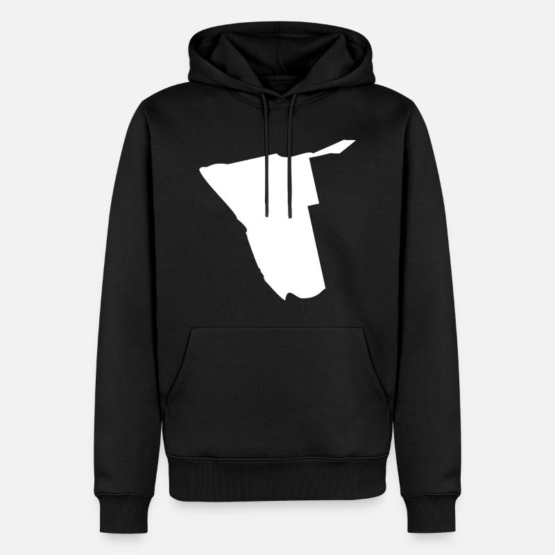 Namibia map flag - Men’s Premium Organic Hoodie - black