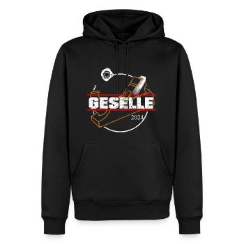 Schreiner Tischler 2024 - Männer Premium Bio Hoodie - Schwarz - Vorne - Nico (187cm)