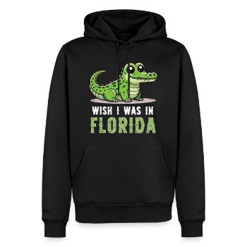 J’aimerais être dans le parc national des Everglades en Floride - Sweat à capuche Premium bio Homme - noir - Devant - Nico (187cm)