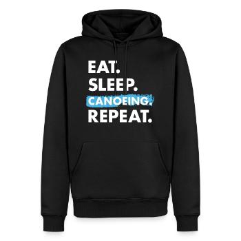 Canoeist Eat Sleep Canoeing - Men’s Premium Organic Hoodie - black - Front - Nico (187cm)