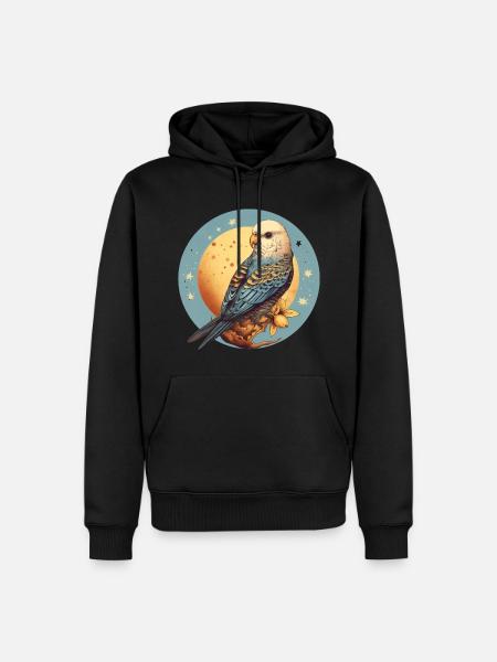 Wellensittich - Männer Premium Bio Hoodie - Schwarz