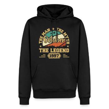 October 1997 Birthday Present 1997 October - Men’s Premium Organic Hoodie - black - Front - Nico (187cm)