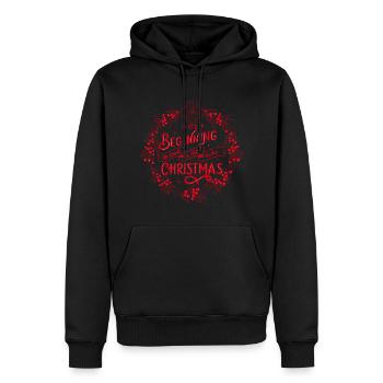 Ça commence à ressembler beaucoup à Noël - Sweat à capuche Premium bio Homme - noir - Devant - Nico (187cm)