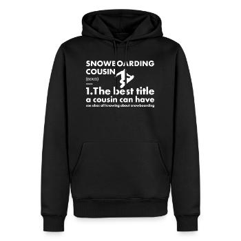 Sport Cousin Snowboarding - Männer Premium Bio Hoodie - Schwarz - Vorne - Nico (187cm)