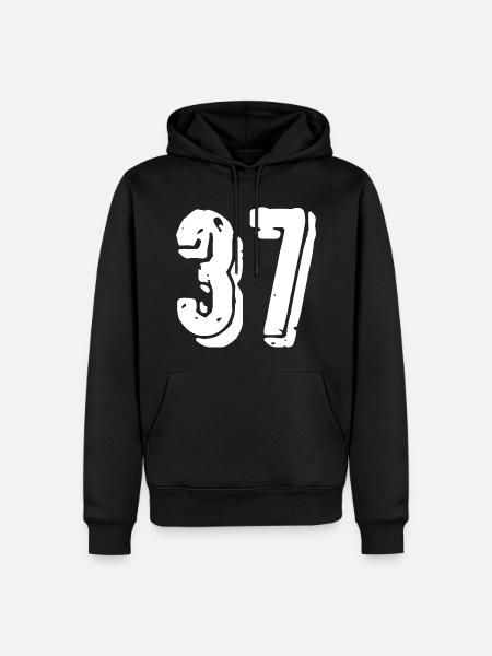 37 Number jersey - Men’s Premium Organic Hoodie - black