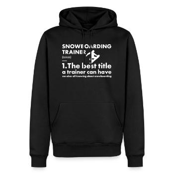 Sport Trainer Snowboarding - Männer Premium Bio Hoodie - Schwarz - Vorne - Nico (187cm)
