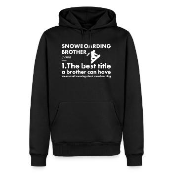 Sport Brother Snowboarding - Männer Premium Bio Hoodie - Schwarz - Vorne - Nico (187cm)