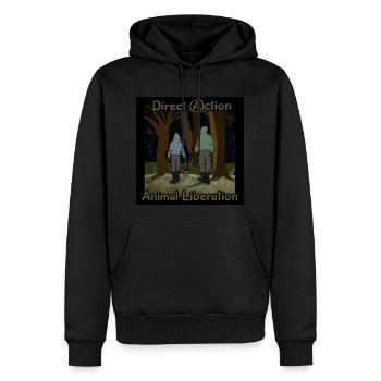 Animal Liberation - Männer Premium Bio Hoodie - Schwarz - Vorne - Nico (187cm)