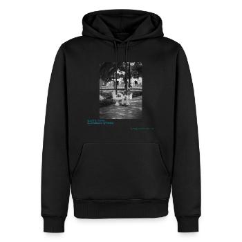 Quite time - Sweat à capuche Premium bio Homme - noir - Devant - Nico (187cm)