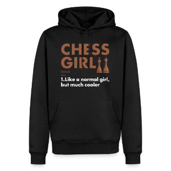 Chess Player Girl Definition Chess - Männer Premium Bio Hoodie - Schwarz - Vorne - Nico (187cm)