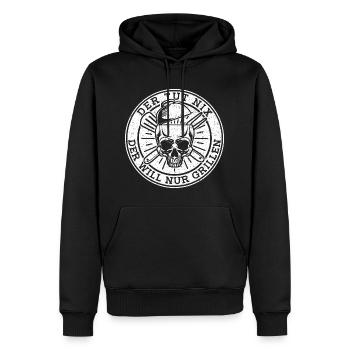 Grillen Grillmeister BBQ - Männer Premium Bio Hoodie - Schwarz - Vorne - Nico (187cm)