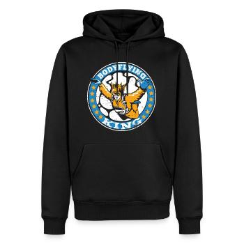Parachutisme intérieur - Sweat à capuche Premium bio Homme - noir - Devant - Nico (187cm)