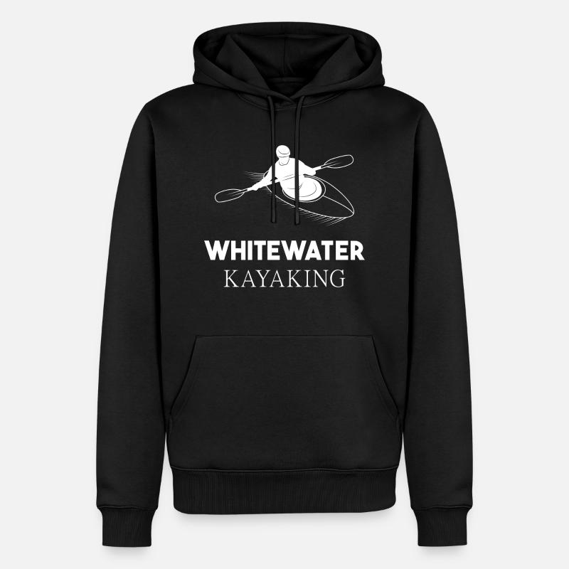 Kayak en eaux vives - Sweat à capuche Premium bio Homme - noir