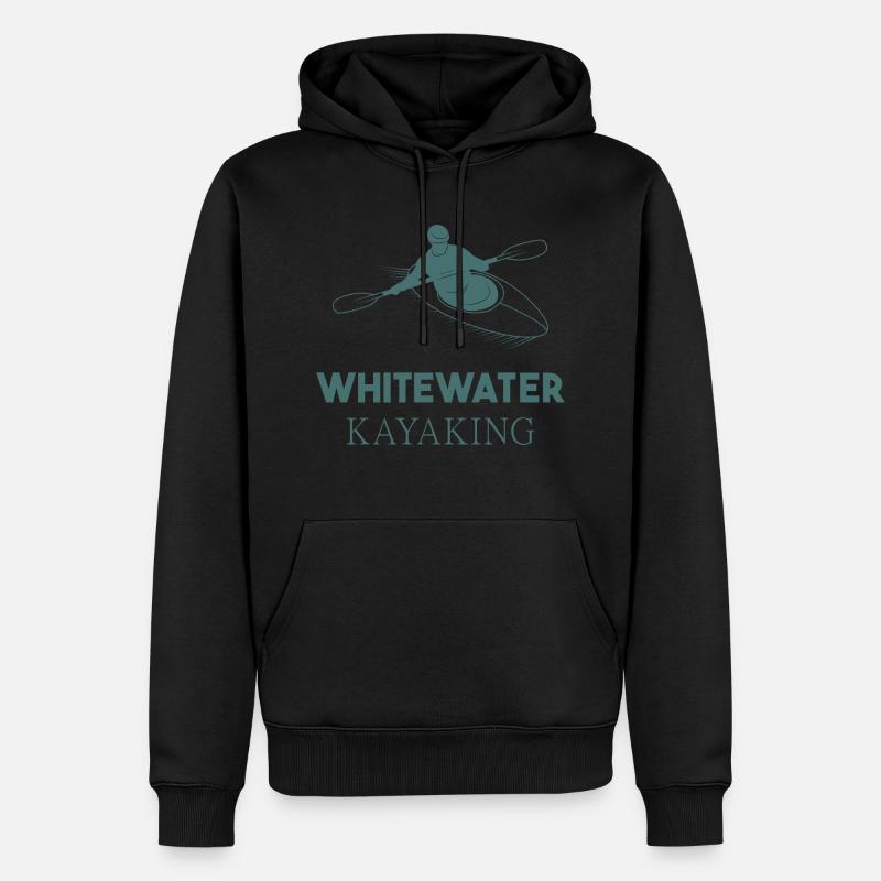 Whitewater Kayaking - Männer Premium Bio Hoodie - Schwarz