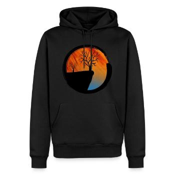 Autumn Tree - Sweat à capuche Premium bio Homme - noir - Devant - Nico (187cm)