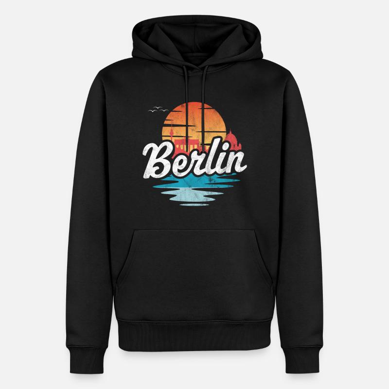 Berlin - Männer Premium Bio Hoodie - Schwarz