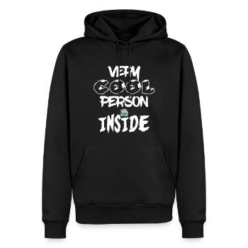 Sehr coole Person in lustigen, entspannten Menschen - Männer Premium Bio Hoodie - Schwarz - Vorne - Nico (187cm)
