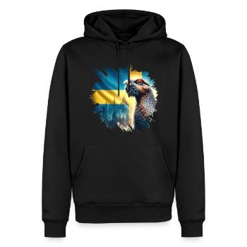 Auerhuhn-Zauber - Gästrikland Landscape Animals Sweden - Männer Premium Bio Hoodie - Schwarz - Vorne - Nico (187cm)