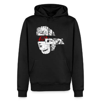 Kunst Klassische ästhetische Grafik - Männer Premium Bio Hoodie - Schwarz - Vorne - Nico (187cm)