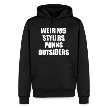 Weird Weirdo Weirdos Grafik - Männer Premium Bio Hoodie - Schwarz - Vorne - Nico (187cm)