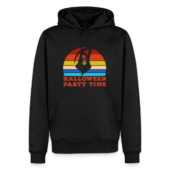 Halloween Party Time - Coucher de soleil squelette - Sweat à capuche Premium bio Homme - noir - Devant - Nico (187cm)
