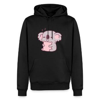 Mignon Siesteping Koala Bear - Sweat à capuche Premium bio Homme - noir - Devant - Nico (187cm)
