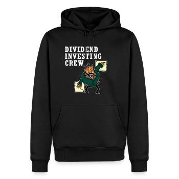Actions à dividendes Dons Équipe d’investissement en dividendes - Sweat à capuche Premium bio Homme - noir - Devant - Nico (187cm)
