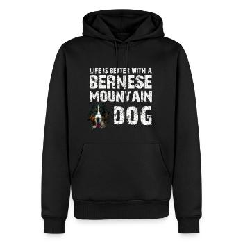 Berner Sennenhund - Männer Premium Bio Hoodie - Schwarz - Vorne - Nico (187cm)