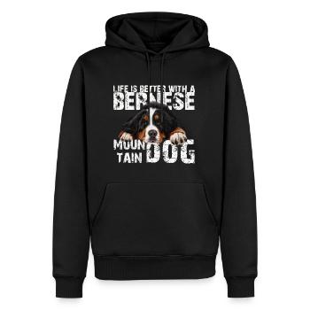Berner Sennenhund - Männer Premium Bio Hoodie - Schwarz - Vorne - Nico (187cm)