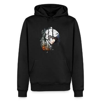 Anime No21 - Männer Premium Bio Hoodie - Schwarz - Vorne - Nico (187cm)