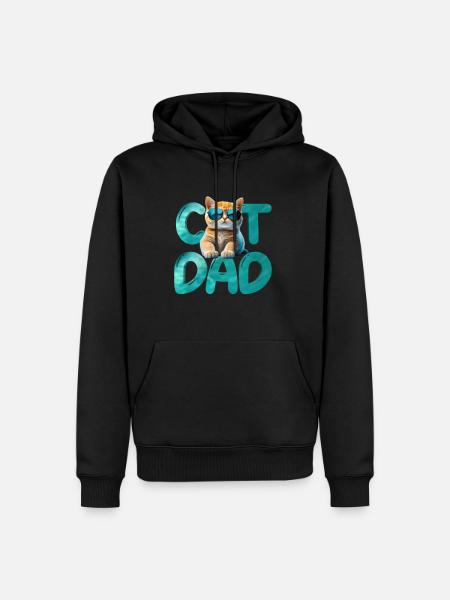 Cat dad - Men’s Premium Organic Hoodie - black