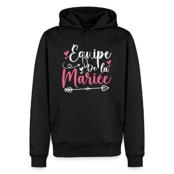 EVJF - evjf tee Enterrement de vie de jeune fille - Sweat à capuche Premium bio Homme - noir - Devant - Nico (187cm)