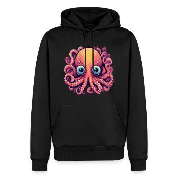 Süsser Tintenfisch Oktopus Geschenkidee - Männer Premium Bio Hoodie - Schwarz - Vorne - Nico (187cm)