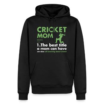 Sport Mom Definition Cricket - Männer Premium Bio Hoodie - Schwarz - Vorne - Nico (187cm)