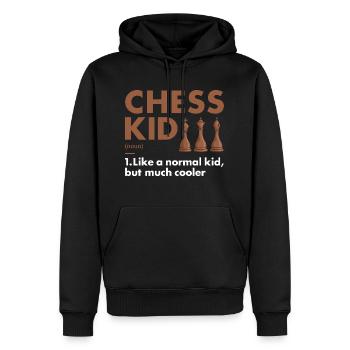 Chess Player Kid Definition Chess - Männer Premium Bio Hoodie - Schwarz - Vorne - Nico (187cm)