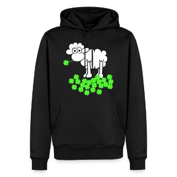 st. Patrick's sheep - Sweat à capuche Premium bio Homme - noir - Devant - Nico (187cm)