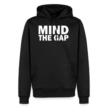 blockedTitle - Men’s Premium Organic Hoodie - black - Front - Nico (187cm)