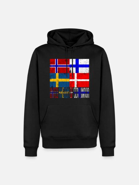 United Kingdom of Scandinavia - Männer Premium Bio Hoodie - Schwarz
