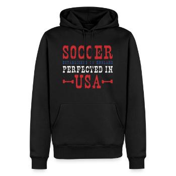 USA Soccer Football Américain Futbol - Sweat à capuche Premium bio Homme - noir - Devant - Nico (187cm)