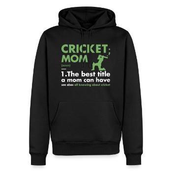 Sport Mom Definition Cricket - Männer Premium Bio Hoodie - Schwarz - Vorne - Nico (187cm)
