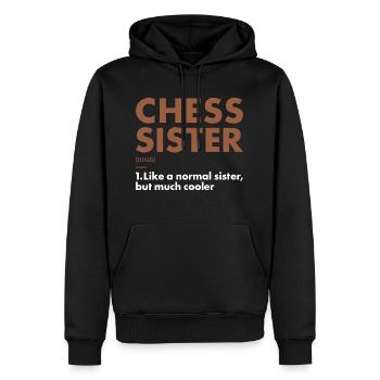 Chess Player Sister Definition Chess - Männer Premium Bio Hoodie - Schwarz - Vorne - Nico (187cm)