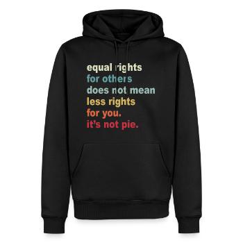 Equal Rights Graphic - Men’s Premium Organic Hoodie - black - Front - Nico (187cm)