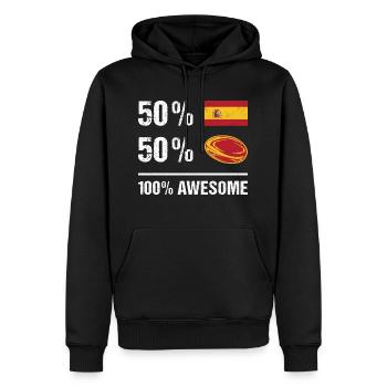 50% Espagne 50% Rugby 100% Super Espagne Rugby - Sweat à capuche Premium bio Homme - noir - Devant - Nico (187cm)