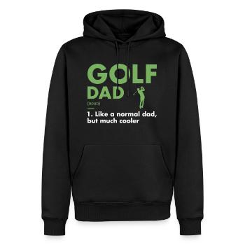 Sport Dad Définition Golf - Sweat à capuche Premium bio Homme - noir - Devant - Nico (187cm)