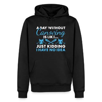 Canoeist A Day Without Canoeing - Männer Premium Bio Hoodie - Schwarz - Vorne - Nico (187cm)