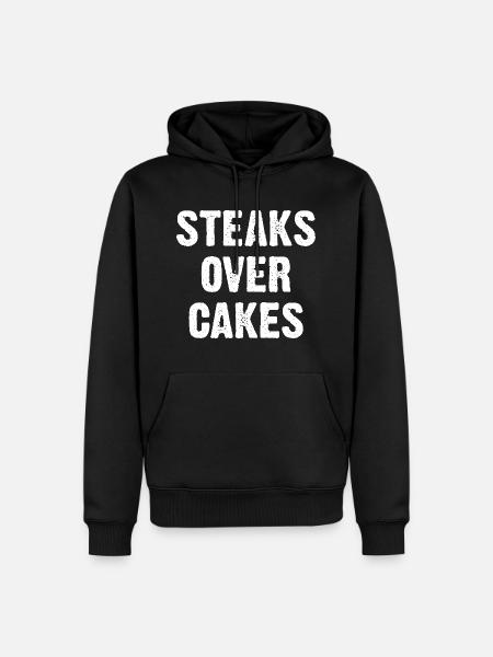 Steaks sur gâteaux - Sweat à capuche Premium bio Homme - noir