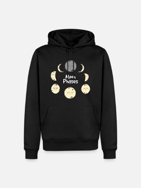 Moon Phases - Men’s Premium Organic Hoodie - black