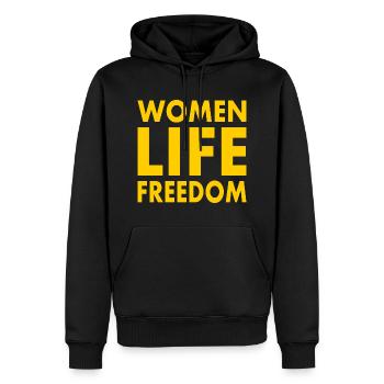 Women life freedom - Männer Premium Bio Hoodie - Schwarz - Vorne - Nico (187cm)